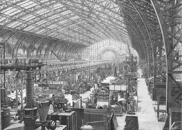 Vue générale de la Galerie des Machines.