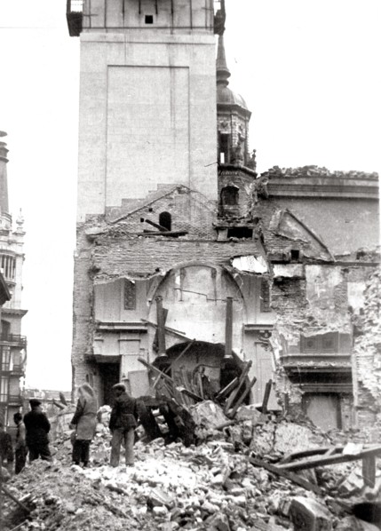 Madrid en ruines pendant la Guerre d'Espagne, en 1936