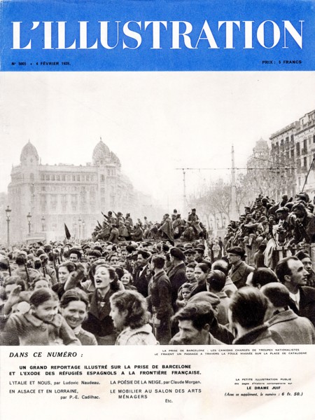 Couverture de L'llustration du 4 février 1939 sur la Guerre d'Espagne