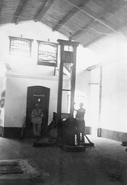 En guyane, à Cayenne, la salle de la guillotine.