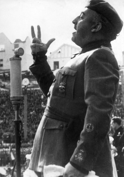Espagne, novembre 1950. Voyage du général Franco dans les possessions espagnoles d'Afrique