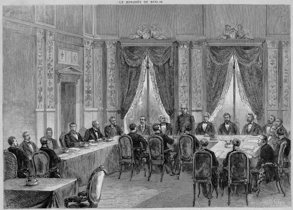 Le congrès de Berlin en juin 1878. La première réunion des plénipotentiaires, le 13 juin : M