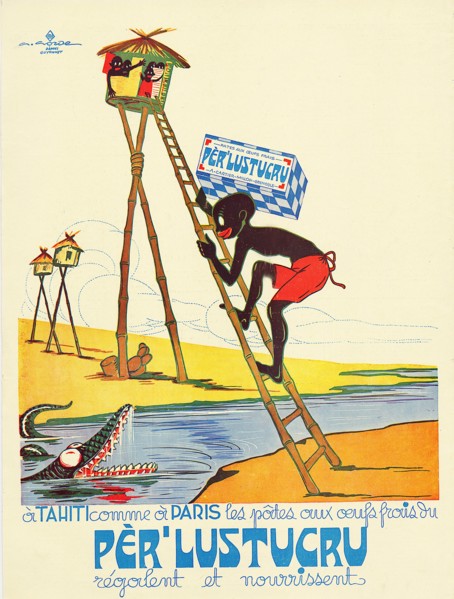 Publicité alimentation. Les pâtes Lustucru, années 1920 - 1930.