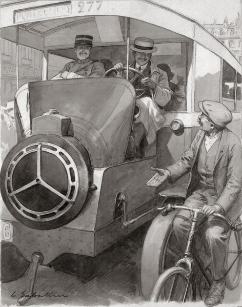 La grève des transports en commun à Paris au mois de juin 1919. Pendant la grève des transports en