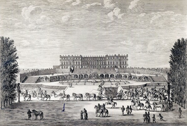 Vue du château de Versailles au 17e siècle