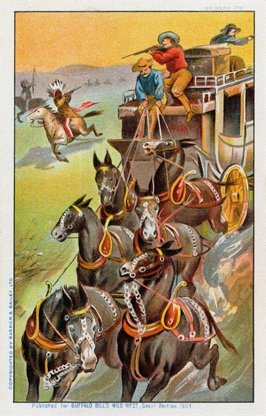 Postcard to remember Buffalo Bill's Wild West Show in London