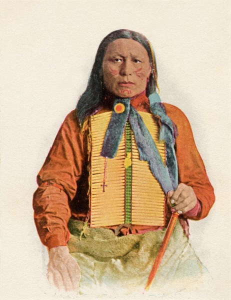 Postcard representing an Indian doctor