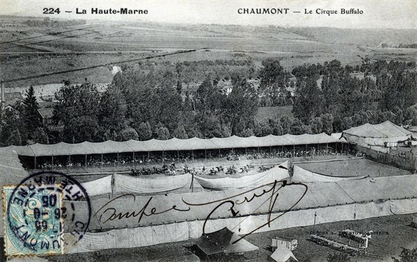 Buffalo Bill's Wild West, Buffalo circus in Chaumont in the Haute Marne