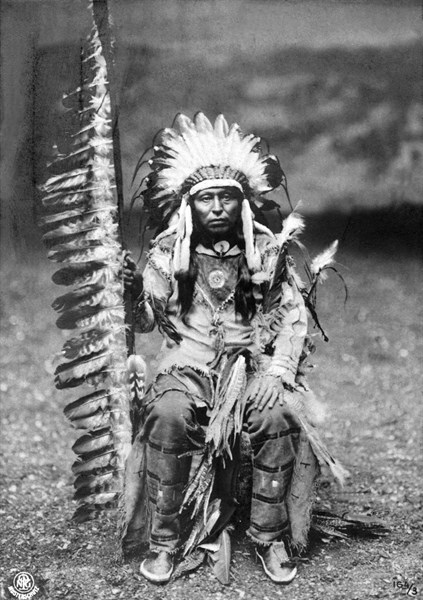 Carte photo représentant un indien