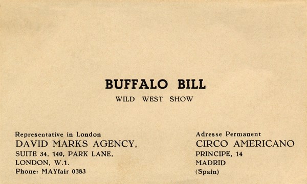 Buffalo Bill business card