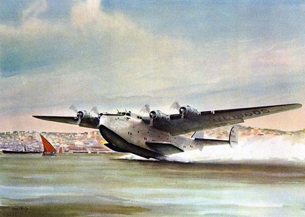 B314, in its first regular transatlantic flight.