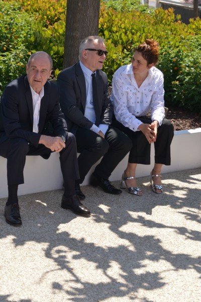 Pierre Lescure, Thierry Frémaux, and Alice Rohrwacher