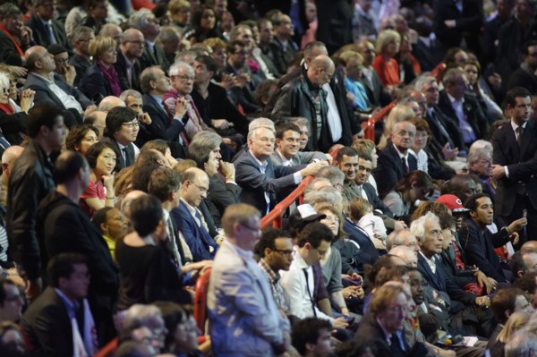 Meeting de François Hollande au Palais Omnisports de Paris Bercy