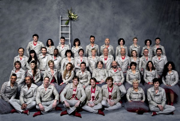 Photo de groupe de la tournée des Enfoirés 2011