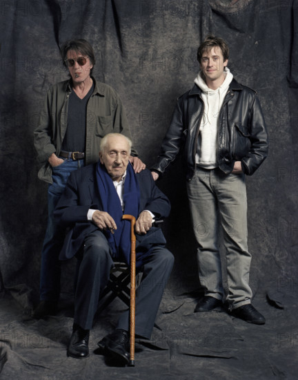 Jacques Dutronc avec son père et son fils Thomas