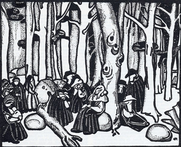 Roerich, Gravure sur bois