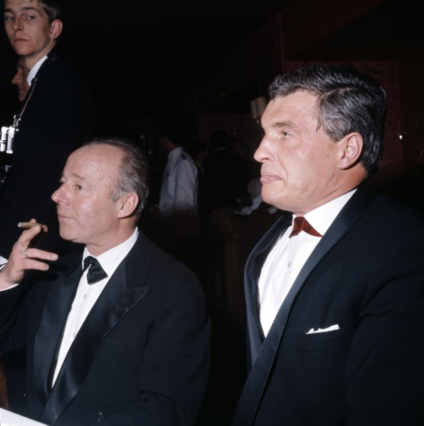 Heinz RÜHMANN and Helmut SCHMID at the Bal Paré in Munich, 1966