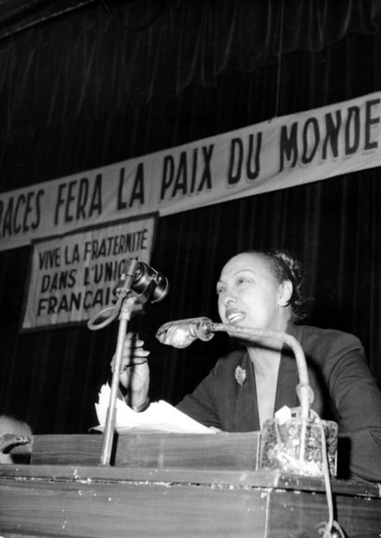 Josephine BAKER at the conference against racism