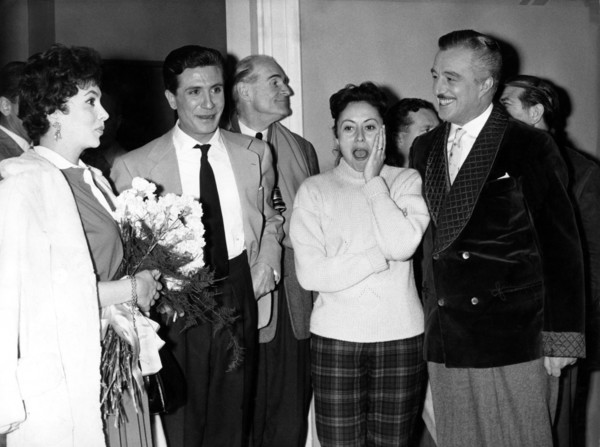 Gina LOLLOBRIGIDA, Gilbert BECAUD, Caterina VALENTE and Vittorio DE SICA