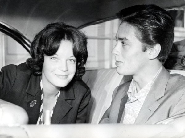 Romy SCHNEIDER and Alain DELON in the car in 1959