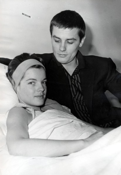 Alain DELON at Romy SCHNEIDER's bedside