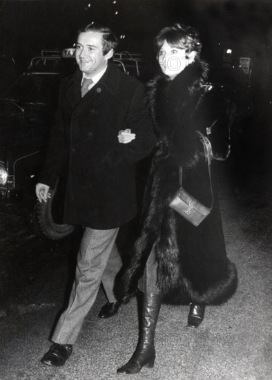 Audrey HEPBURN with husband Dr. Andrea DOTTI, Gstaad 1971