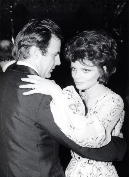 Maximilian SCHELL and Uschi GLAS, Filmball Munich 1971