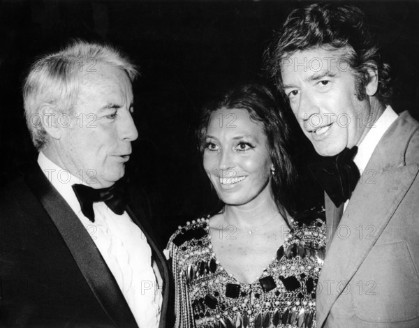 Johannes HEESTERS, Anke BOBBERT, Rudi CARRELL, German Film Ball 1974