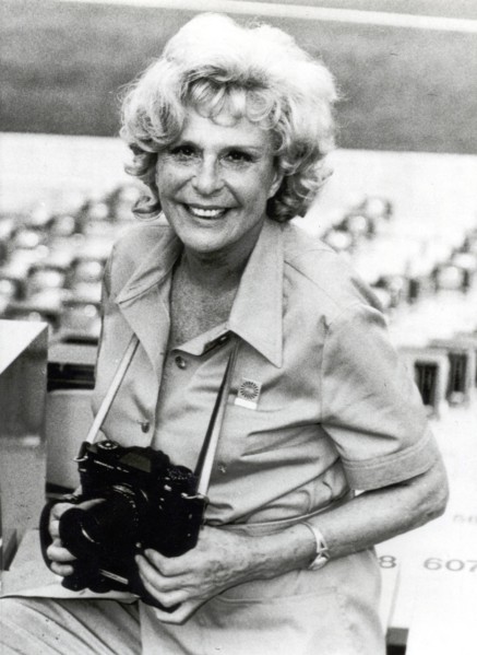 Leni RIEFENSTAHL with camera, 1972