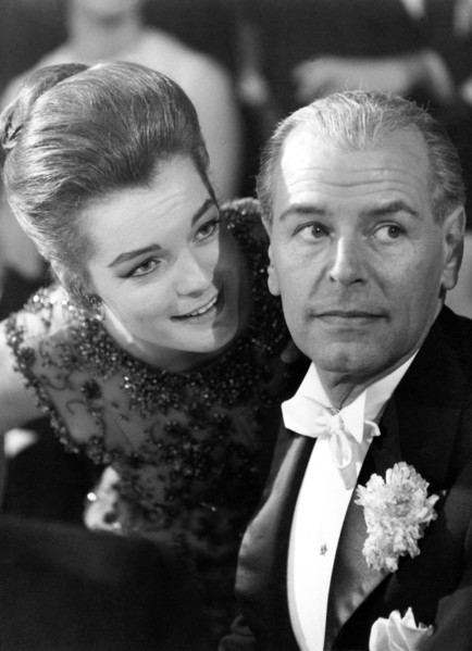 Romy SCHNEIDER and OW FISCHER at the 'Bal paré' 1964