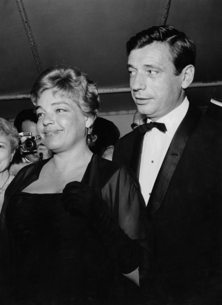 Yves MONTAND and Simone SIGNORET in Cannes 1961