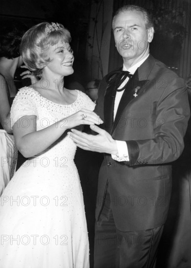 Maria SCHELL and OW FISCHER, film ball 1961