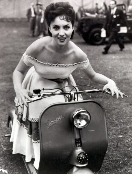 Gina LOLLOBRIGIDA on VESPA