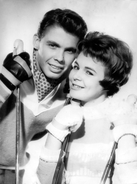 Peter KRAUS and Conny FROBOESS in the film "When Conny with Peter"