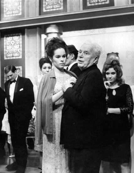 Charlie CHAPLIN and daughter Geraldine, 1966