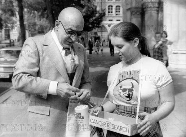 Telly SAVALAS, donates to cancer research