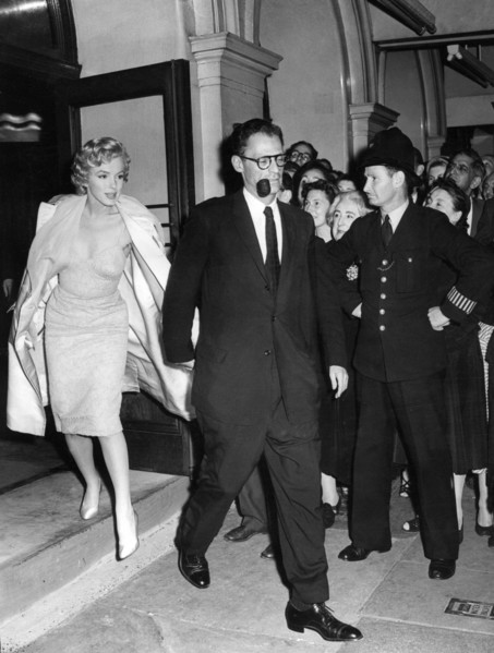 Marilyn MONROE with husband Arthur MILLER, 1956