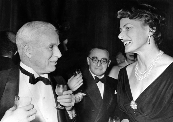 Charlie CHAPLIN and Ingrid BERGMAN, Rome 1952