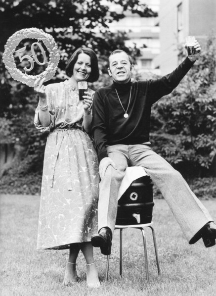 Chris HOWLAND celebrates his 50th birthday with his wife Monika, Cologne 1978