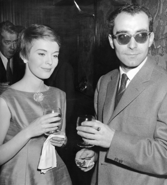 Jean SEBERG and Jean-Luc GODARD at the premiere of 'Out of Breath' in 1960