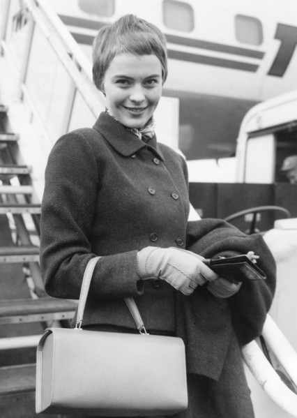 Jean SEBERG at London Airport in 1956