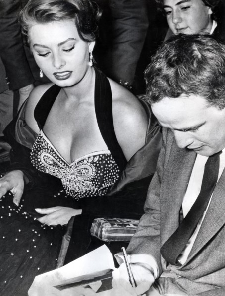 Sophia LOREN and Marlon BRANDO, Venice Film Festival 1954