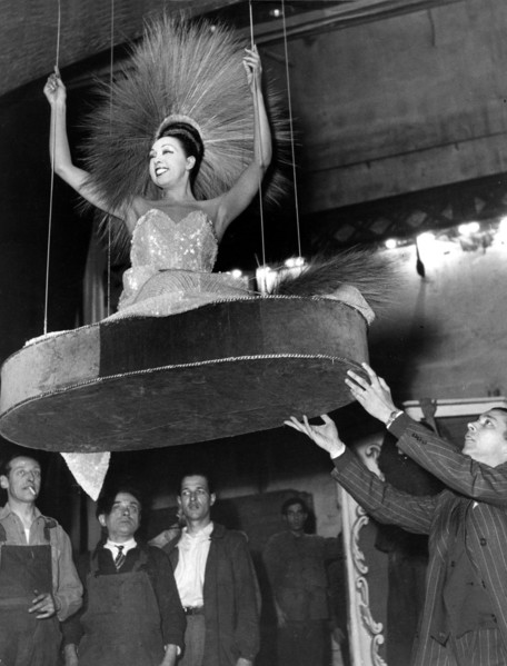 Josephine BAKER rehearses at the Folies Bergere