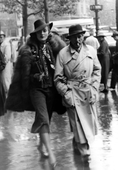 Marlene DIETRICH and Josef von STERNBERG in Paris, 1937