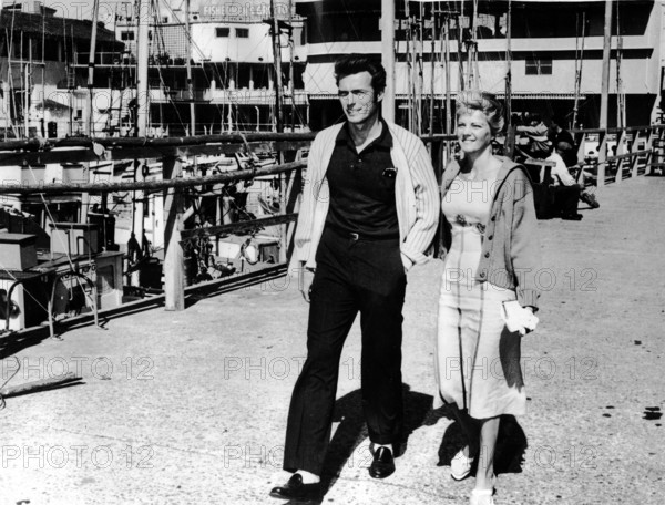 Clint EASTWOOD and his wife MAGGIE, on vacation in San Francisco, 1962