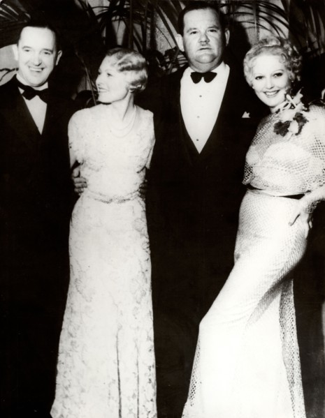 Stan LAUREL and Oliver HARDY with two women