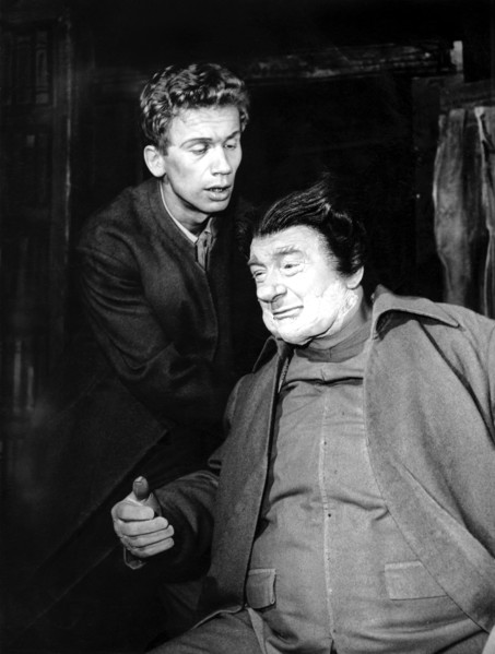 Heinz REINCKE and Ludwig LINKMANN in 'Thomas Chatterton', Hamburg 1956