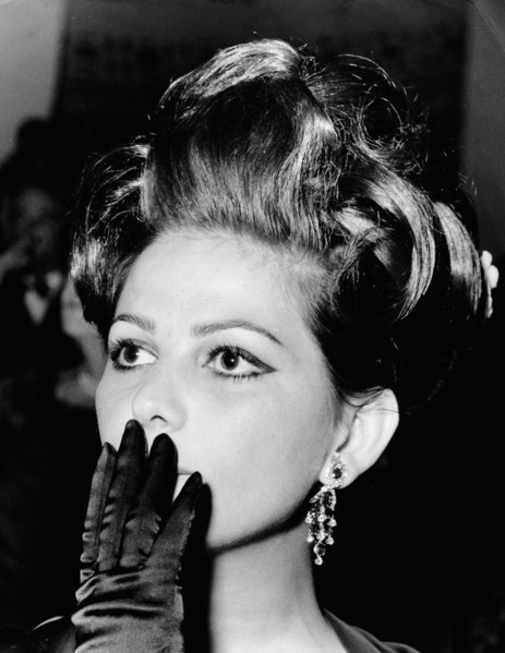 Claudia CARDINALE, portrait with updo, Rome 1963