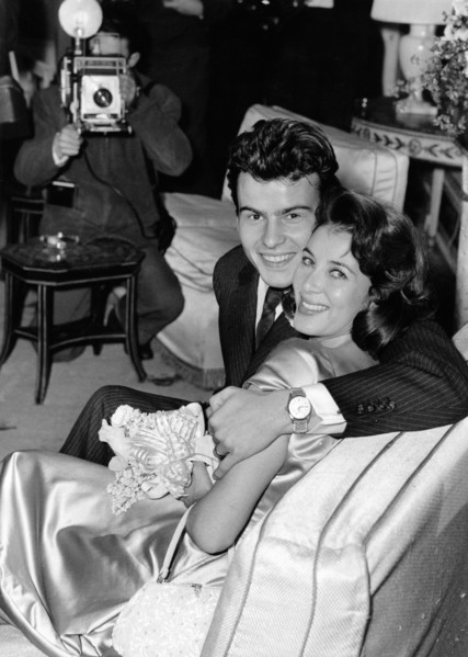 Wedding: Horst BUCHHOLZ and Myriam BRU, 1958