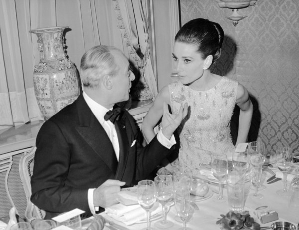 Audrey HEPBURN and Baron de ROTHSCHILD at a gala dinner, Paris 1964